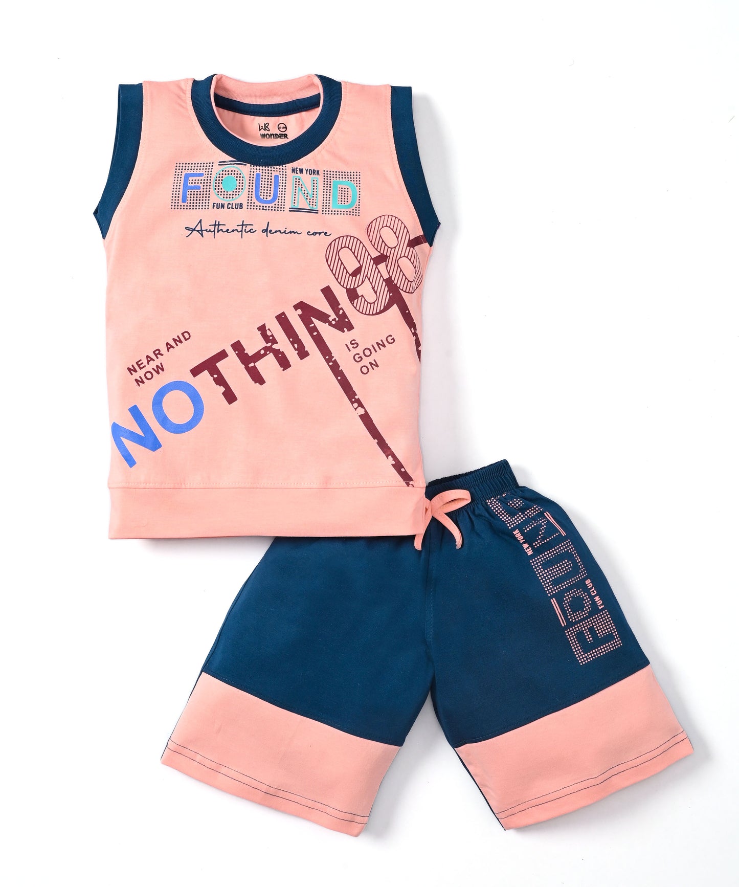 Nothing Sleeveless T-Shirt & Shorts Set | Pink