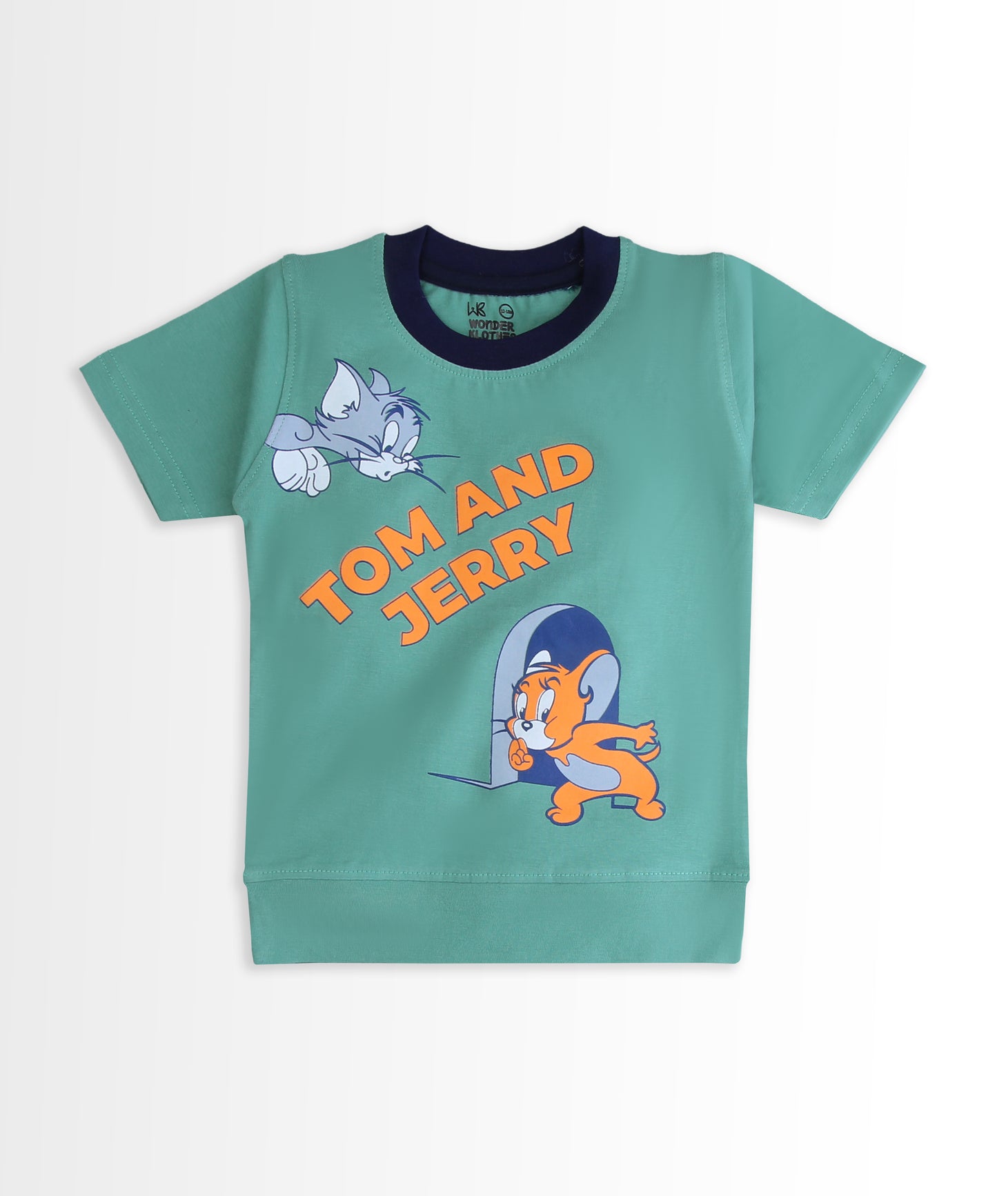 Tom and Jerry Half Sleeves T-Shirt & Half Pant Set | Green