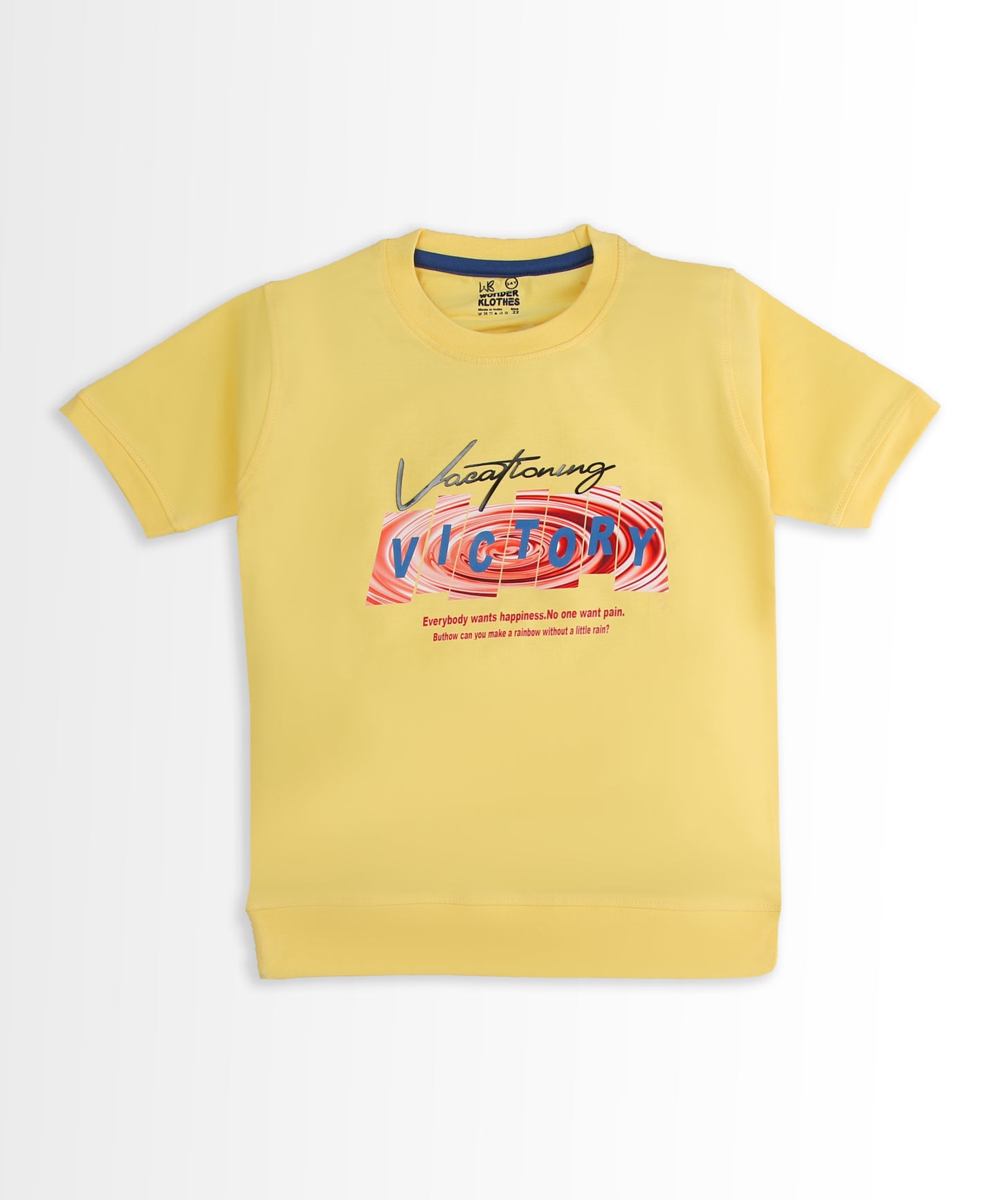 Victory Half Sleeves T-Shirt & Shorts Set | Yellow