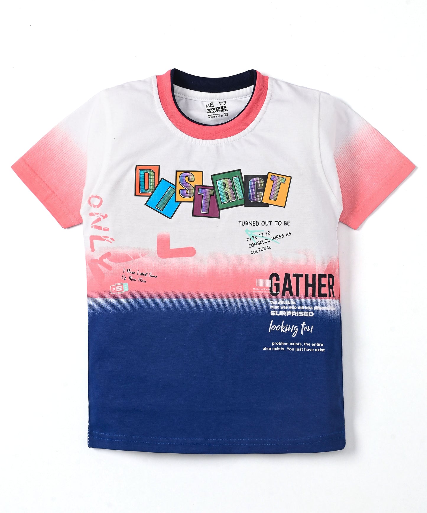 District Half Sleeves T-Shirt & Shorts Set | Pink