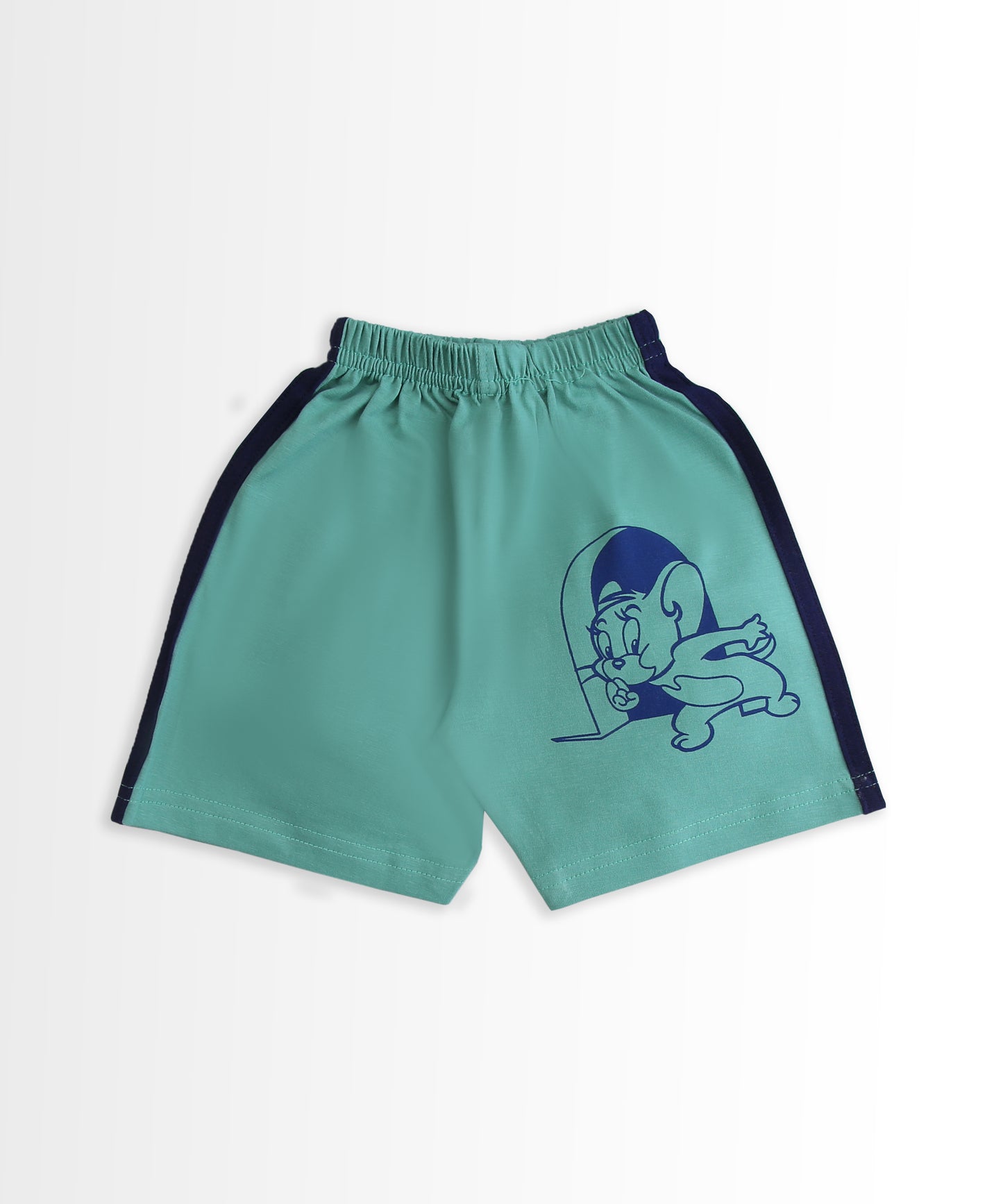 Tom and Jerry Half Sleeves T-Shirt & Half Pant Set | Green