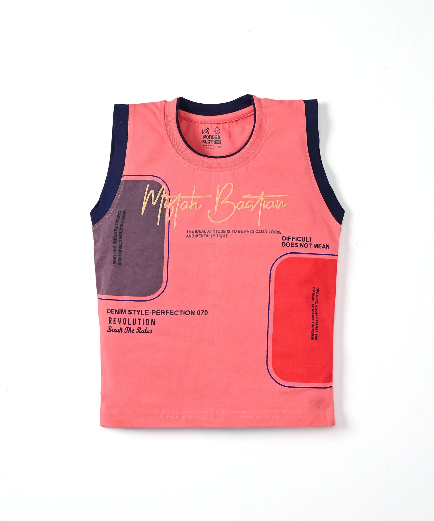 Miftah Sleeveless T-Shirt & Shorts Set | Pink
