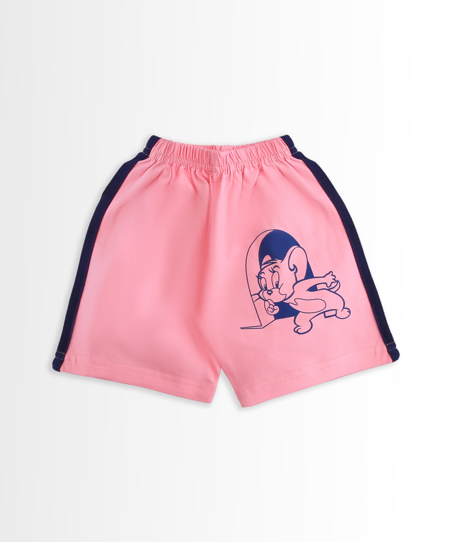 Tom and Jerry Half Sleeves T-Shirt & Half Pant Set | Pink