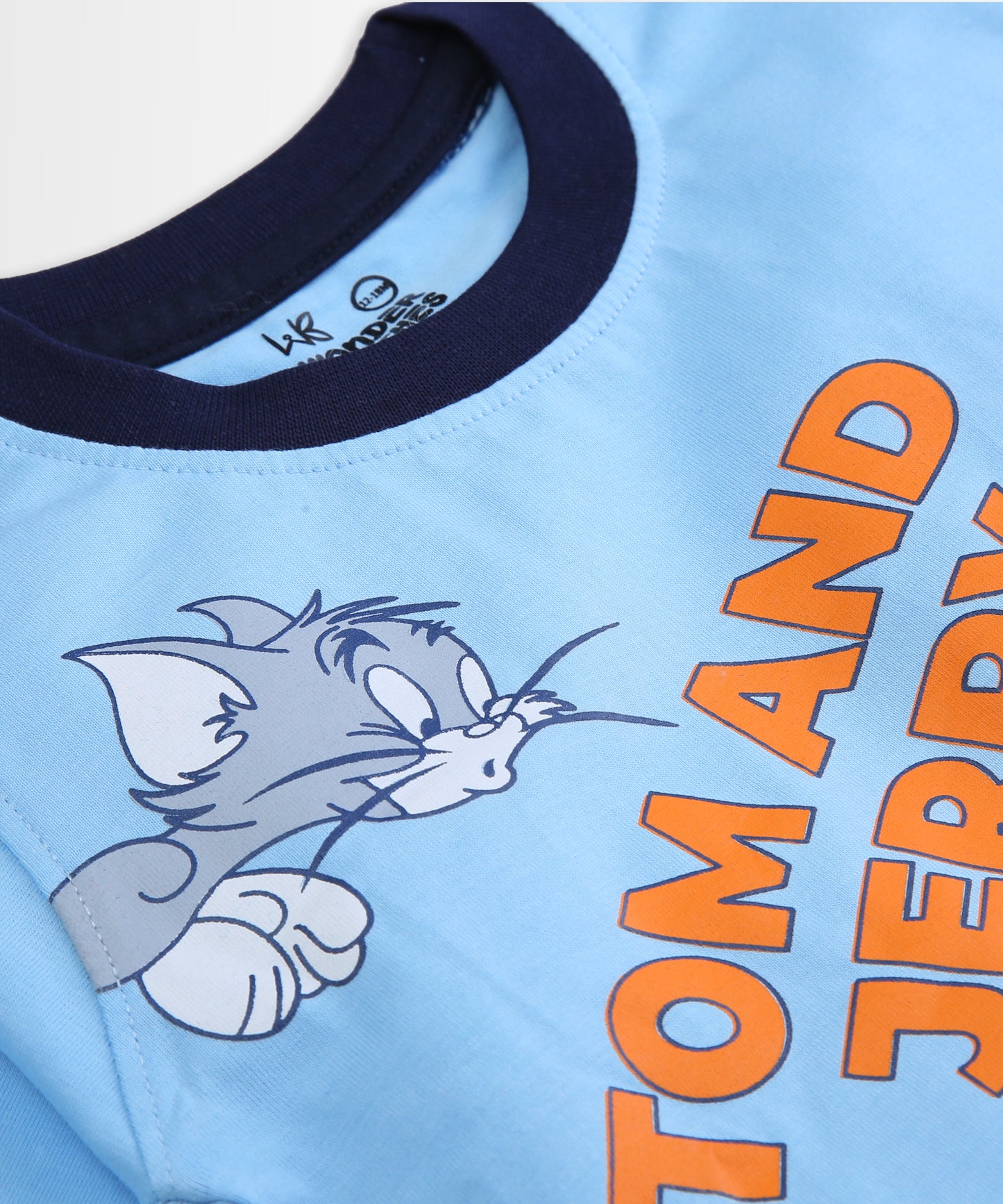 Tom and Jerry Half Sleeves T-Shirt & Half Pant Set | Blue