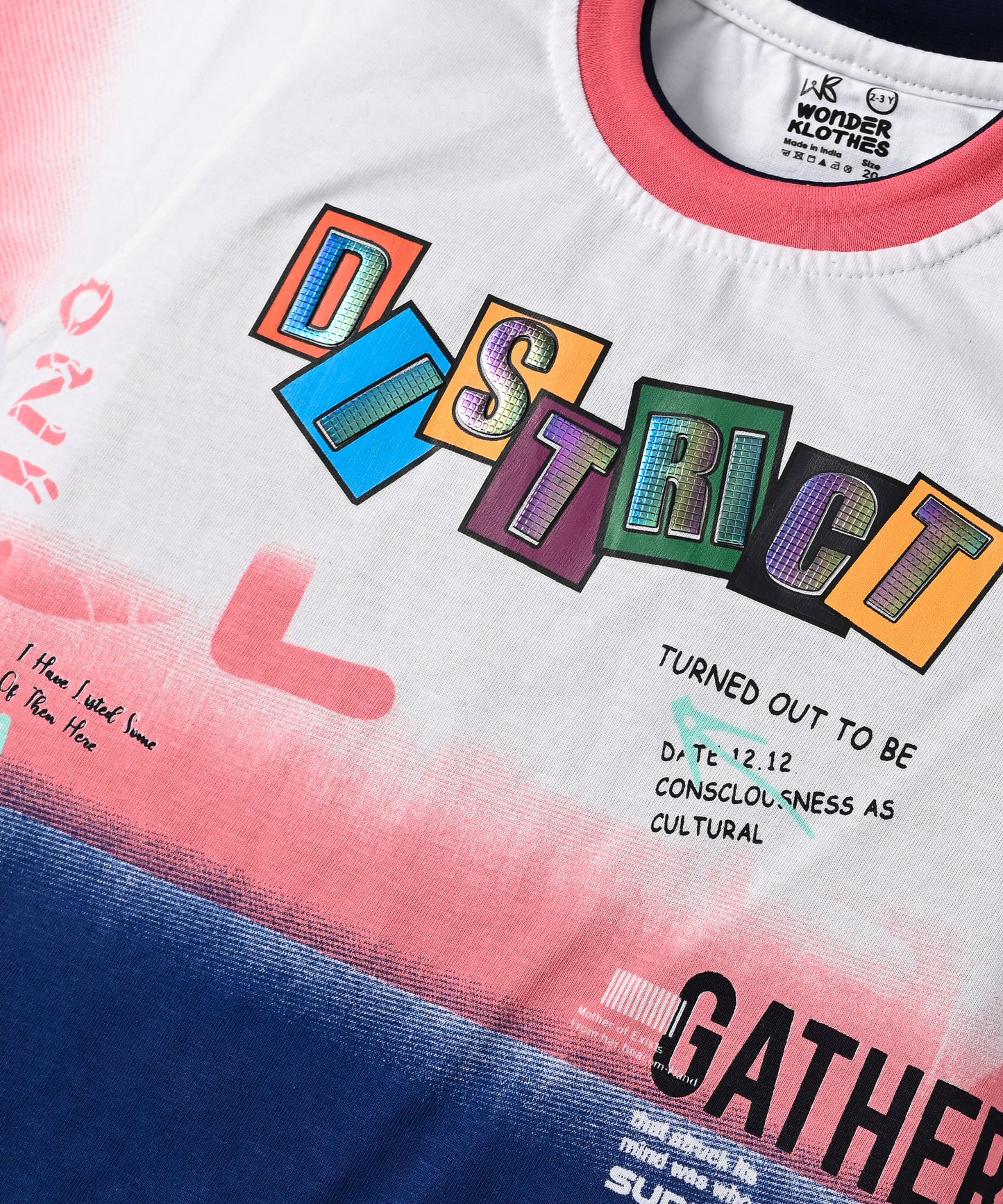 District Half Sleeves T-Shirt & Shorts Set | Pink
