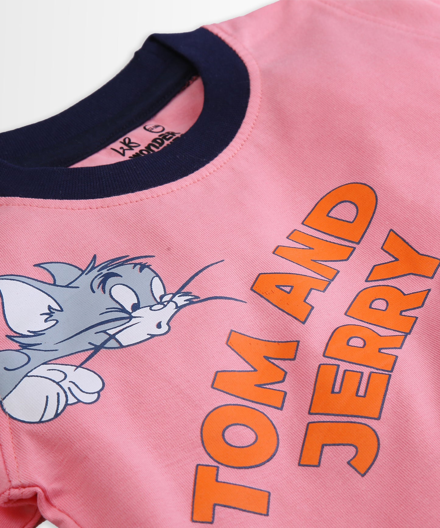 Tom and Jerry Half Sleeves T-Shirt & Half Pant Set | Pink
