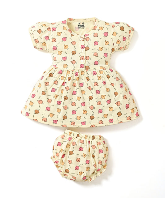 Birdie Chic Half Sleeves Frock & Bloomer Pant Set