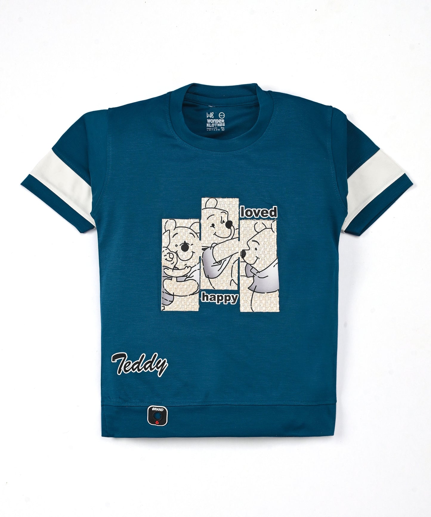 Happy Teddy Premium Half Sleeves T-Shirt & RFD Shorts Set | Blue