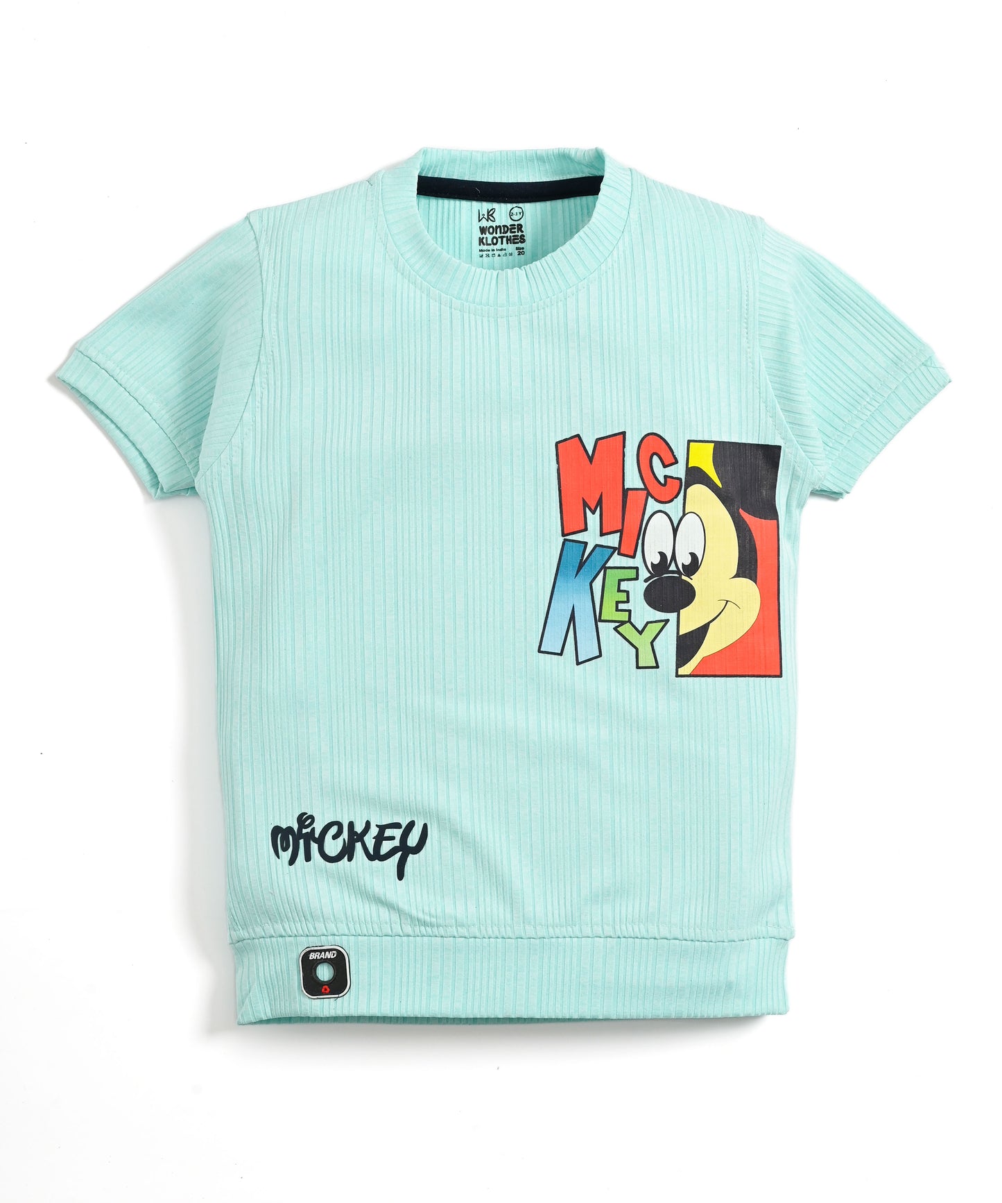 Mickey Half Sleeves T-Shirt & Shorts Set | Green