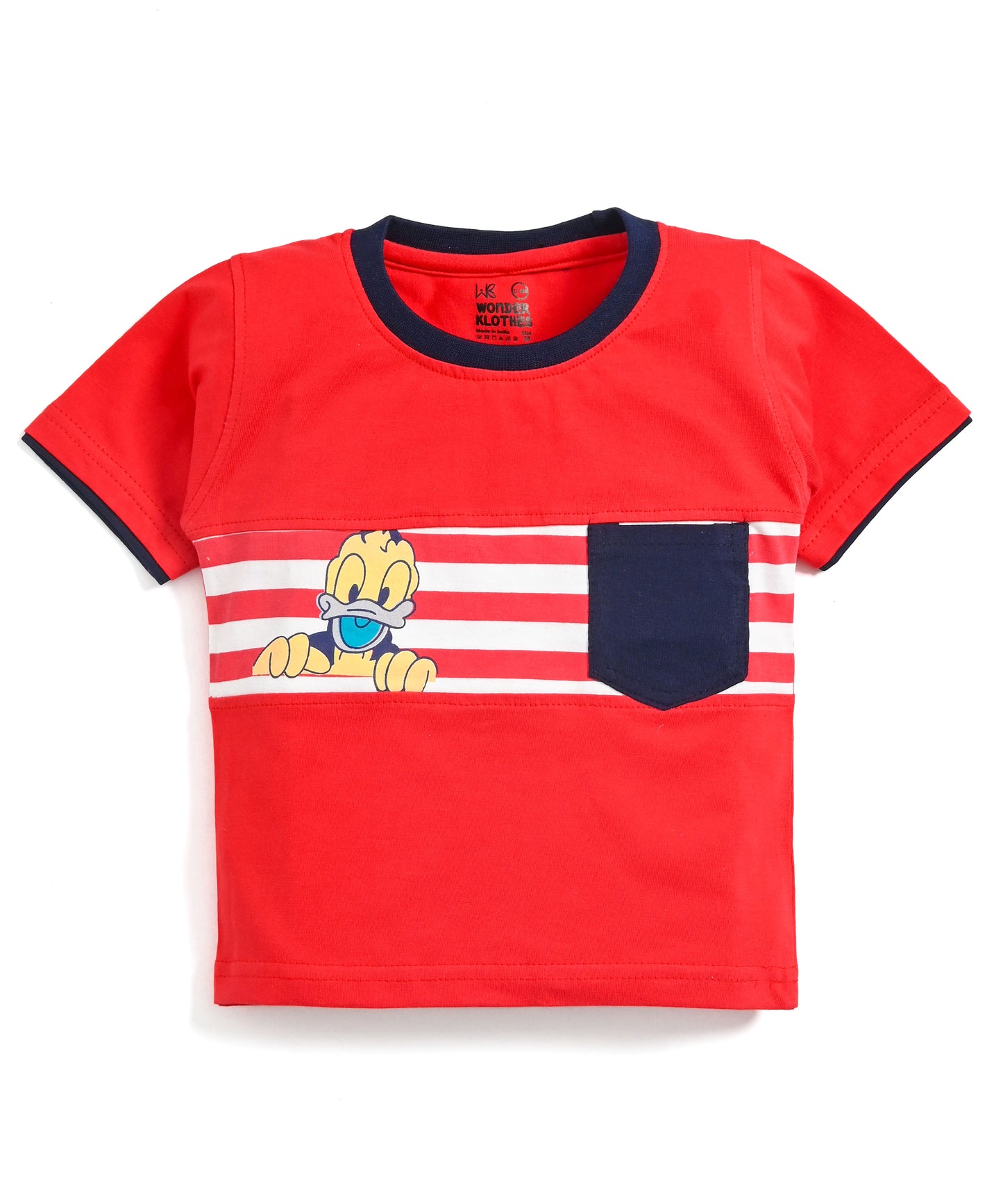 Donald Duck Half Sleeves T-Shirt & Half Pant Set | Red