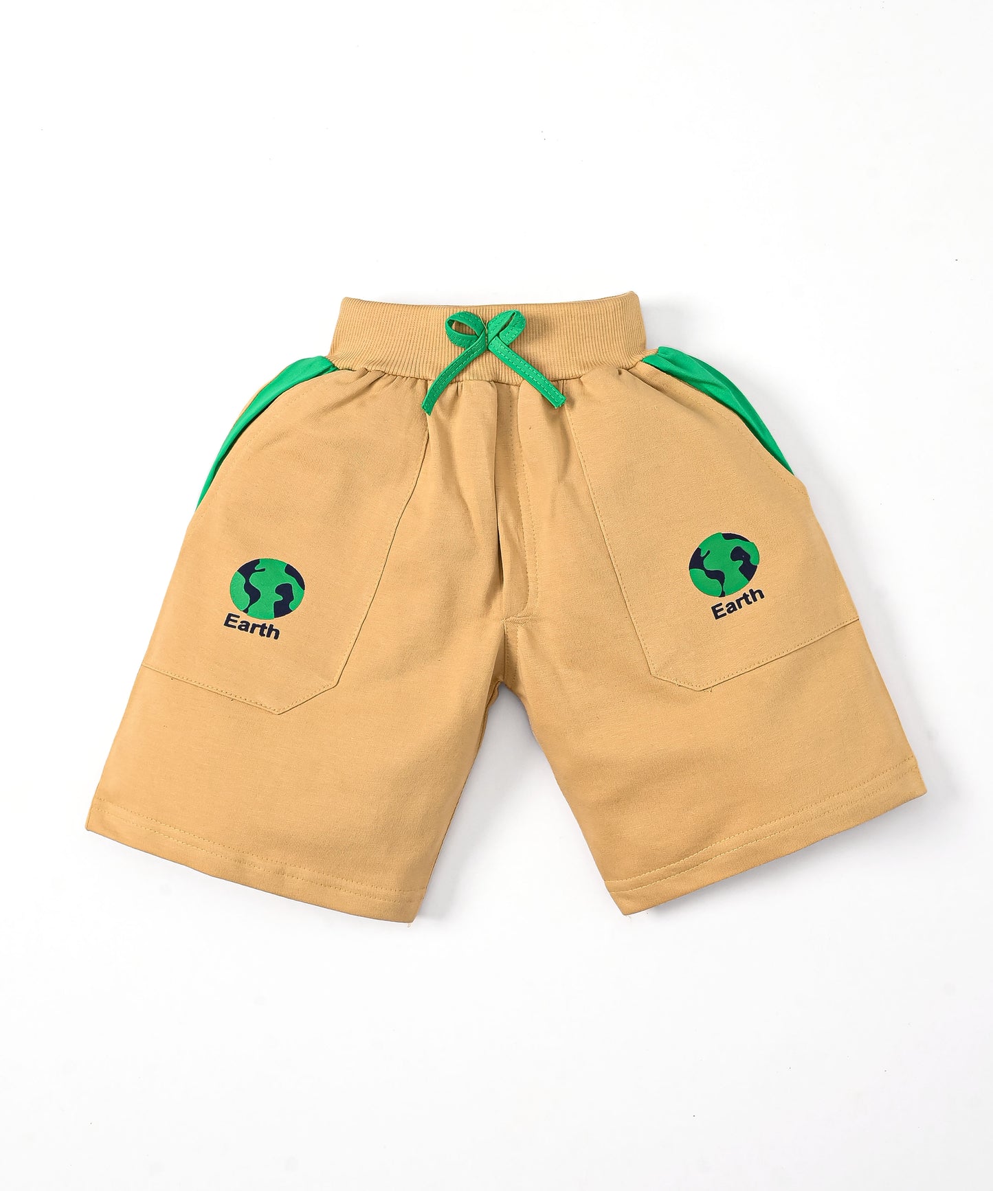 Space Explorer Half Sleeves T-Shirt & Shorts Set | Green