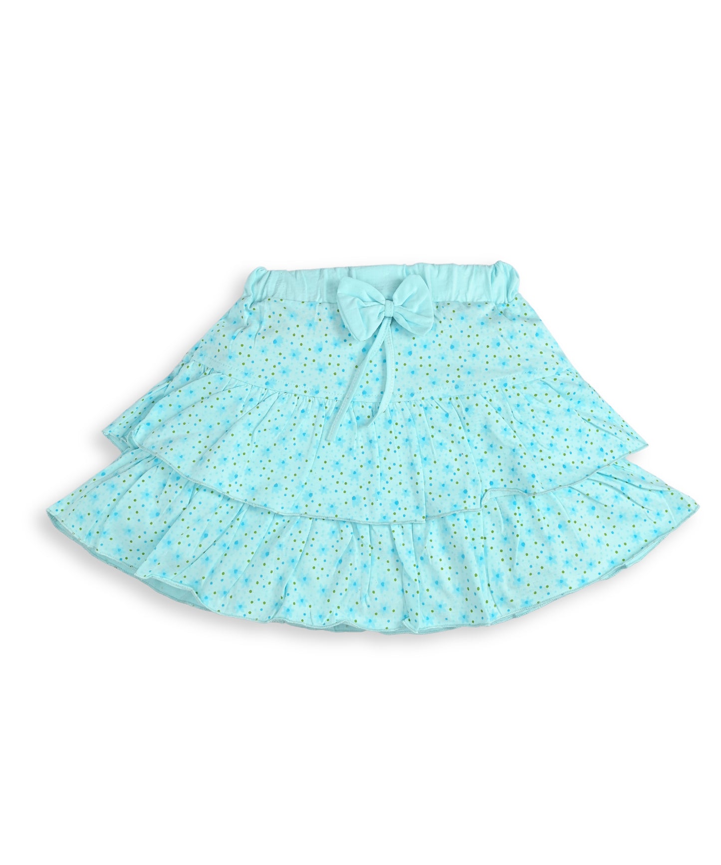 With Love Half Sleeves Top & Skirt Set | Blue