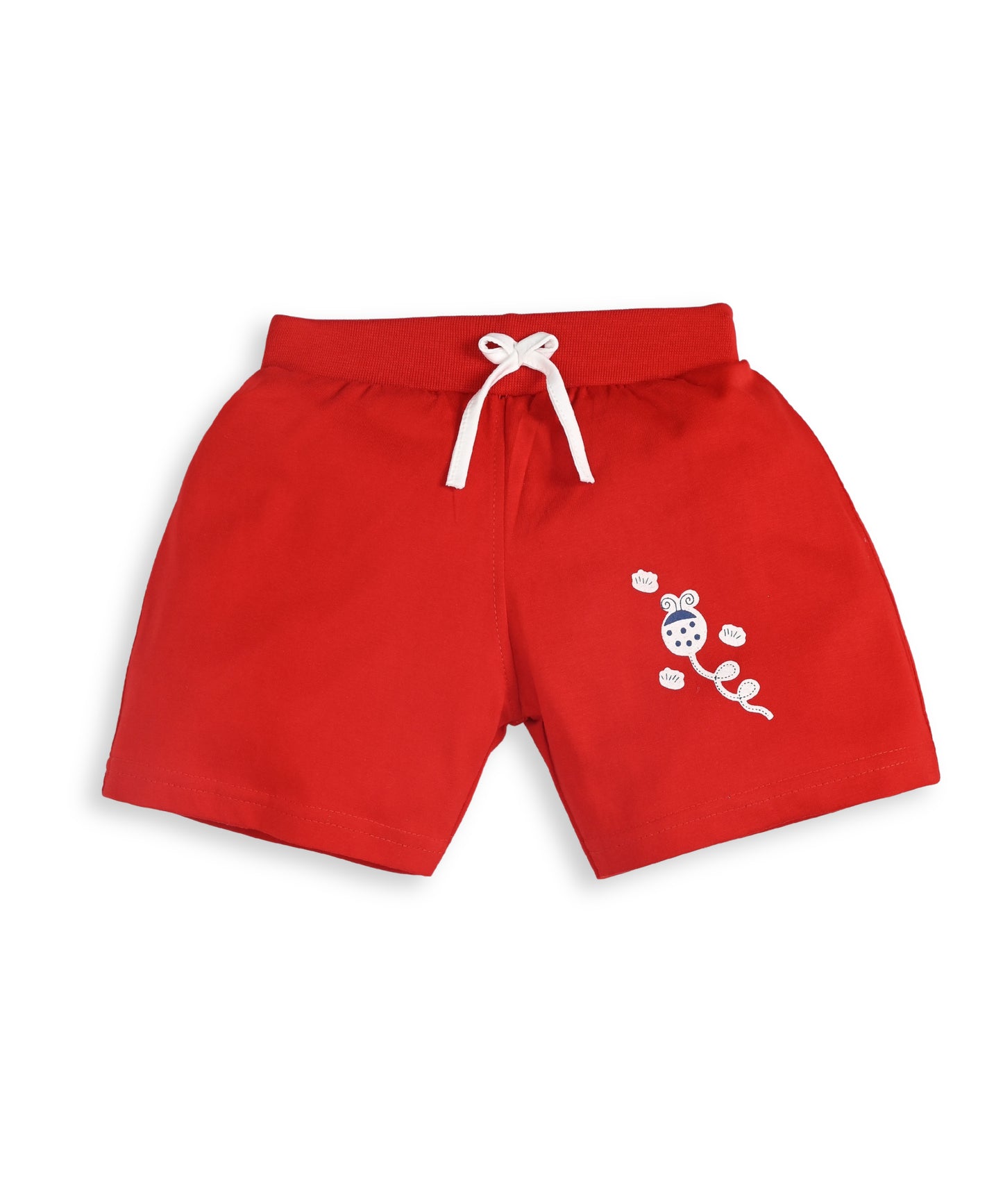 Sweet Girl Half Sleeves Top & Hot Pant Set | Red