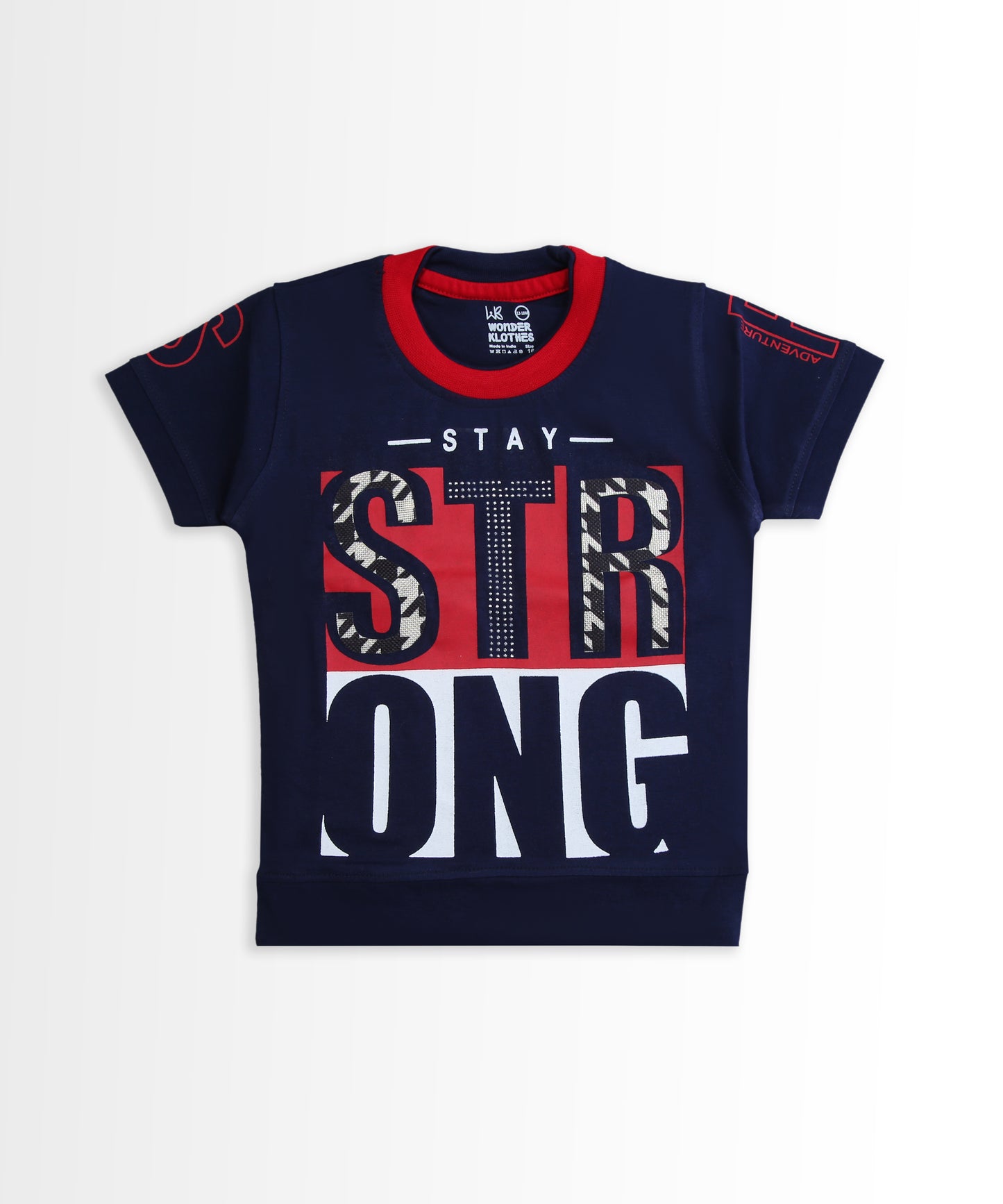 Stay Strong Half Sleeves T-Shirt & Shorts Set | Red