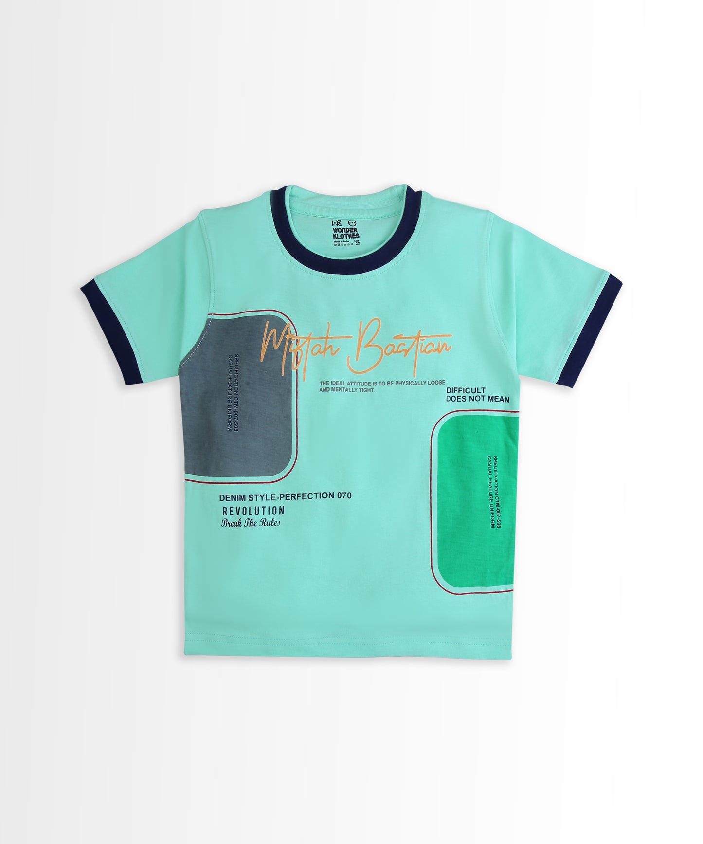 Miftah Half Sleeves T-Shirt & Half Pant Set | Green