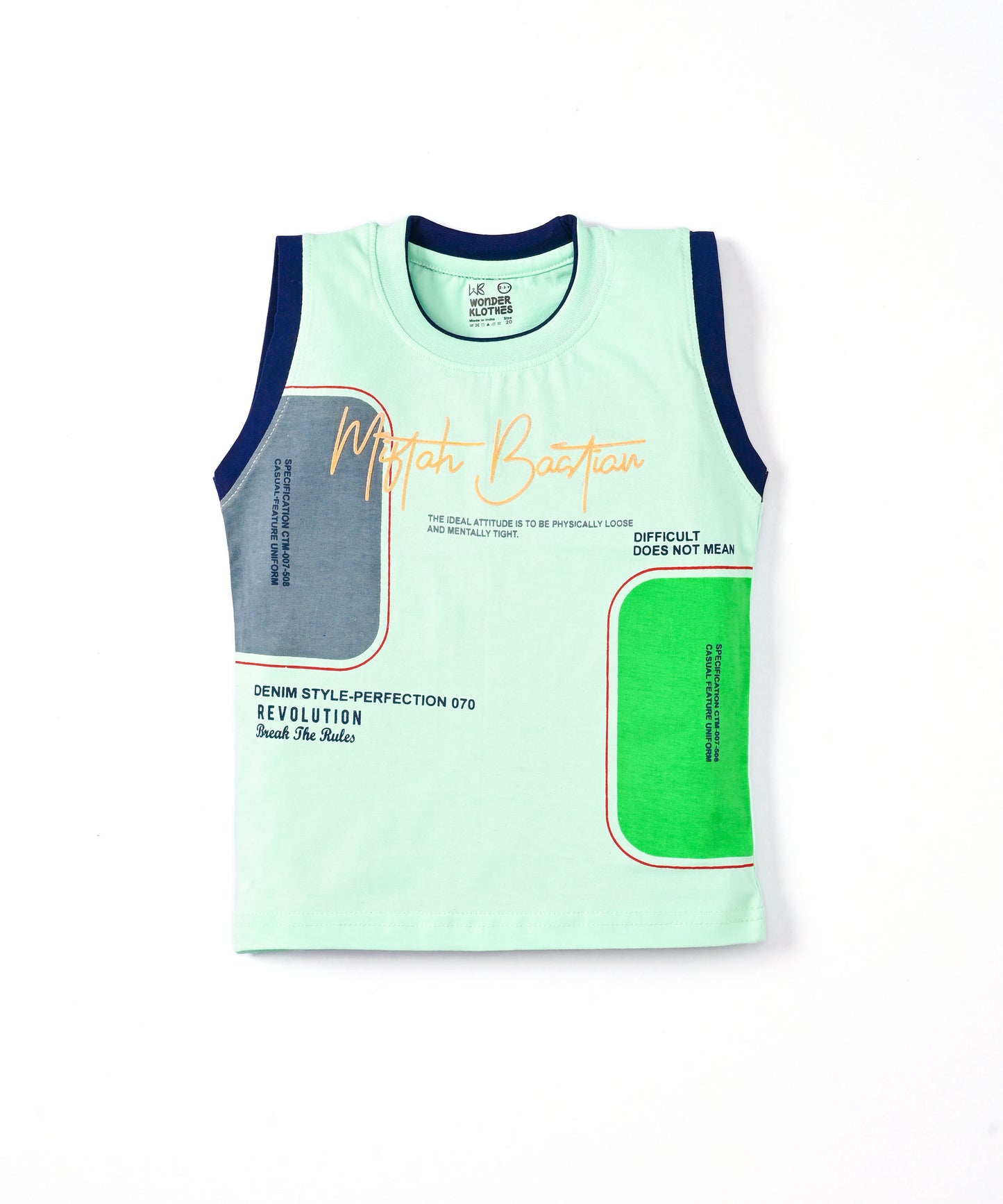 Miftah Sleeveless T-Shirt & Shorts Set | Green