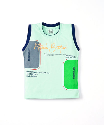 Miftah Sleeveless T-Shirt & Shorts Set | Green