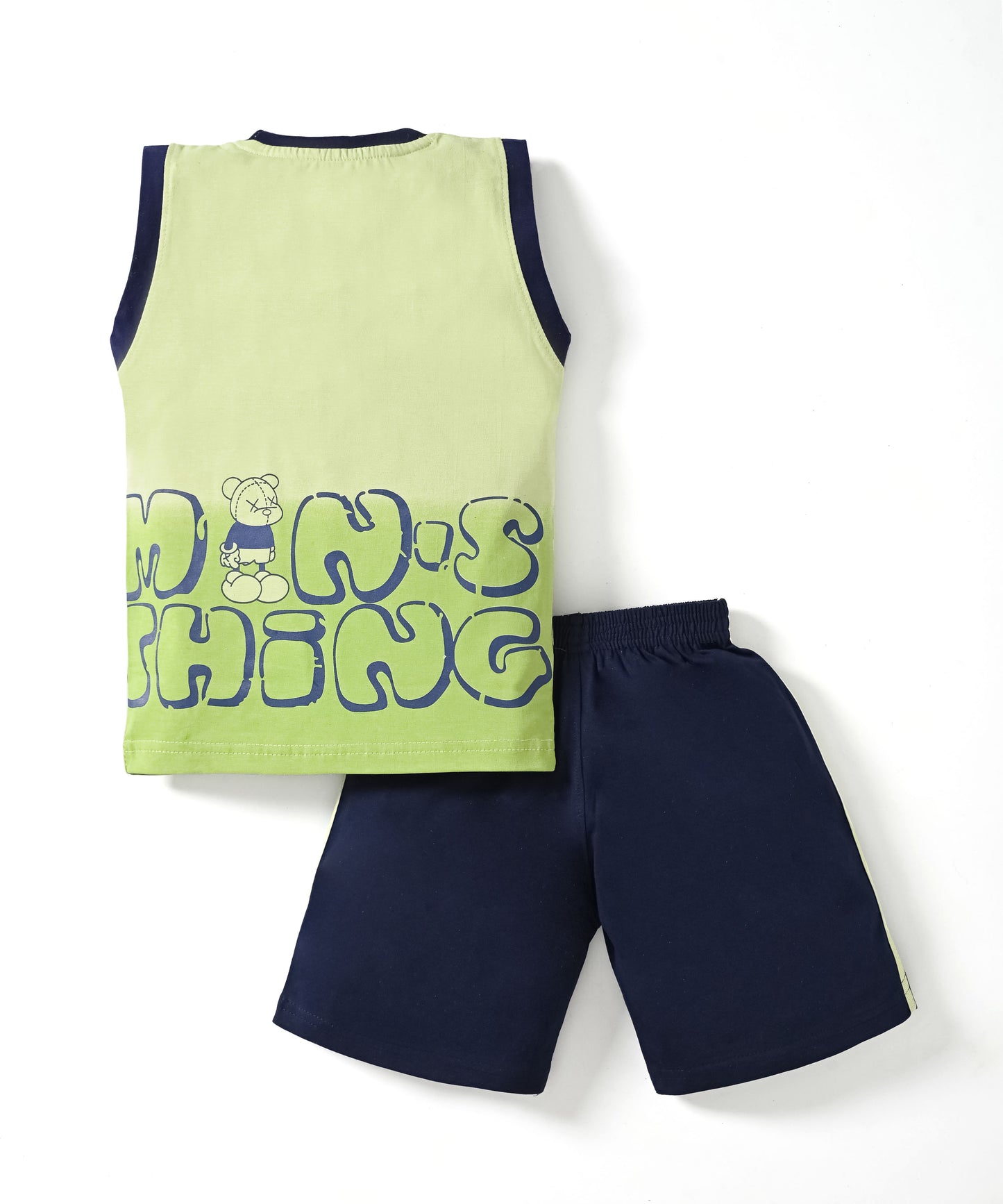 Skate Things Sleeveless T-Shirt & Half Pant Set | Green