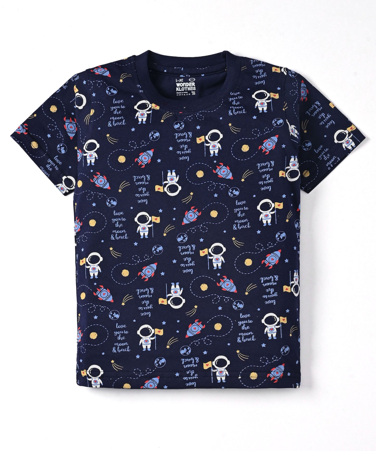 Surfing Beach and Moon Space Half Sleeves T-Shirt & Half Pant Set | Pack of 2