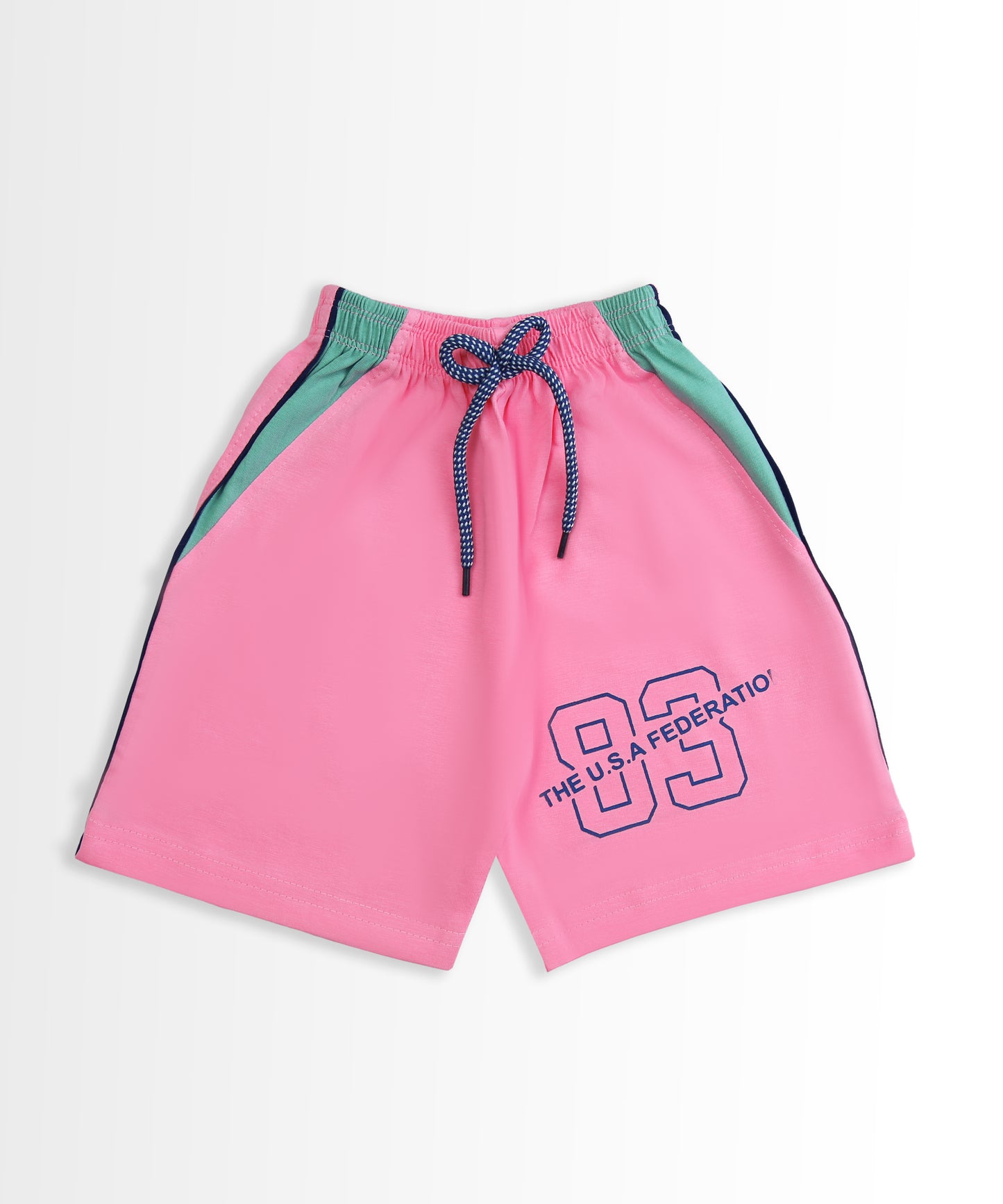 Faster Half Sleeves T-Shirt & Shorts Set | Pink