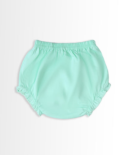 Baby Birds Half Sleeves Frock & Bloomer Pant Set | Green