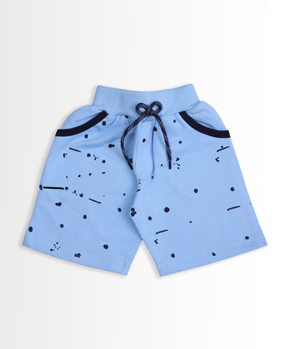 Imagination Half Sleeves T-Shirt & Shorts Set | Blue