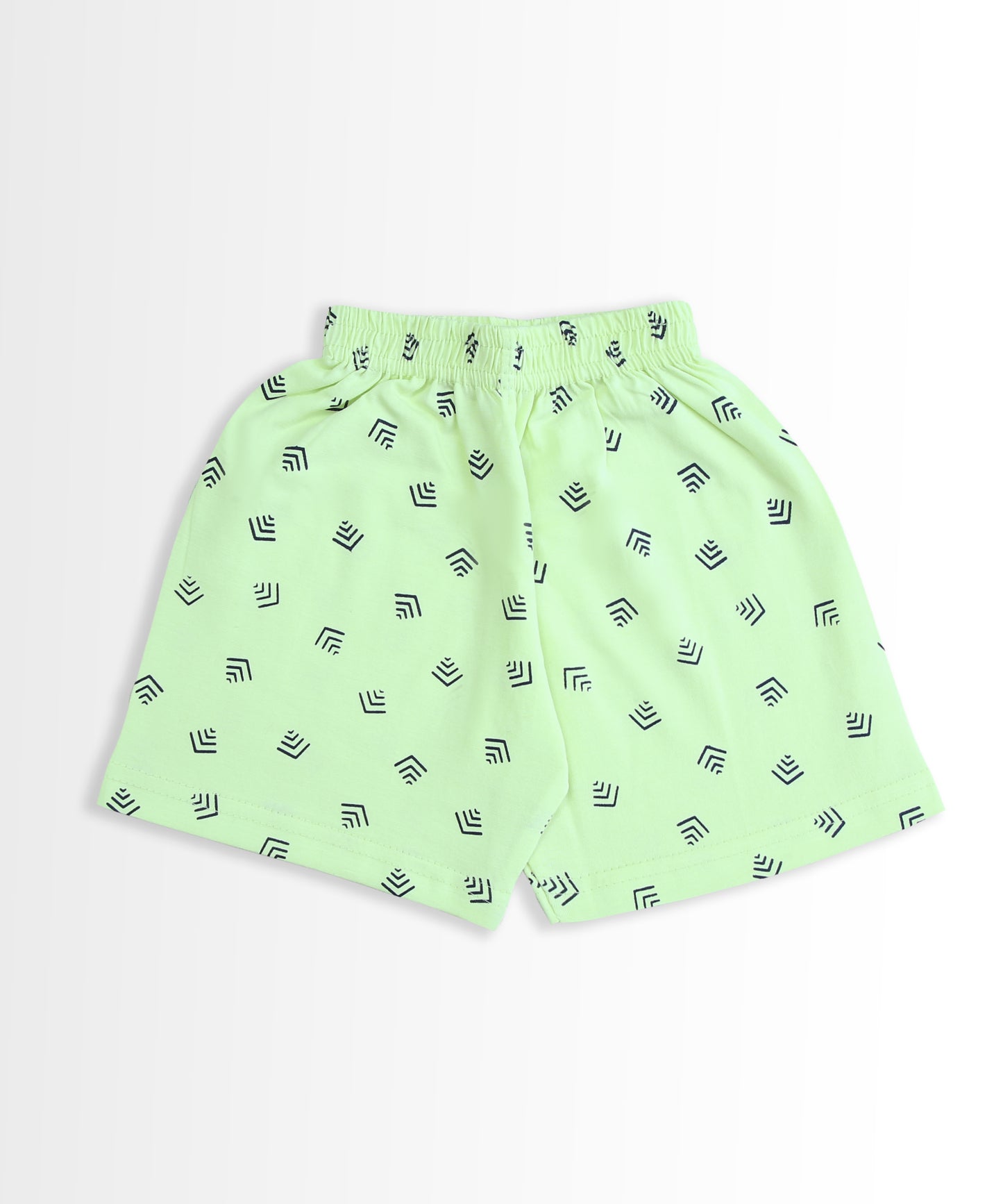 Feather Half Sleeves T-Shirt & Half Pant Set | Green