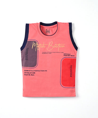 Miftah Sleeveless T-Shirt & Shorts Set | Pink