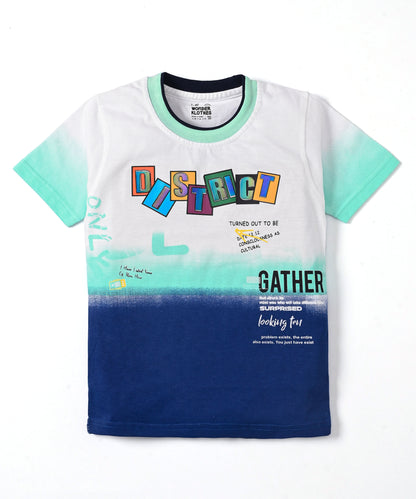 District Half Sleeves T-Shirt & Shorts Set | Green