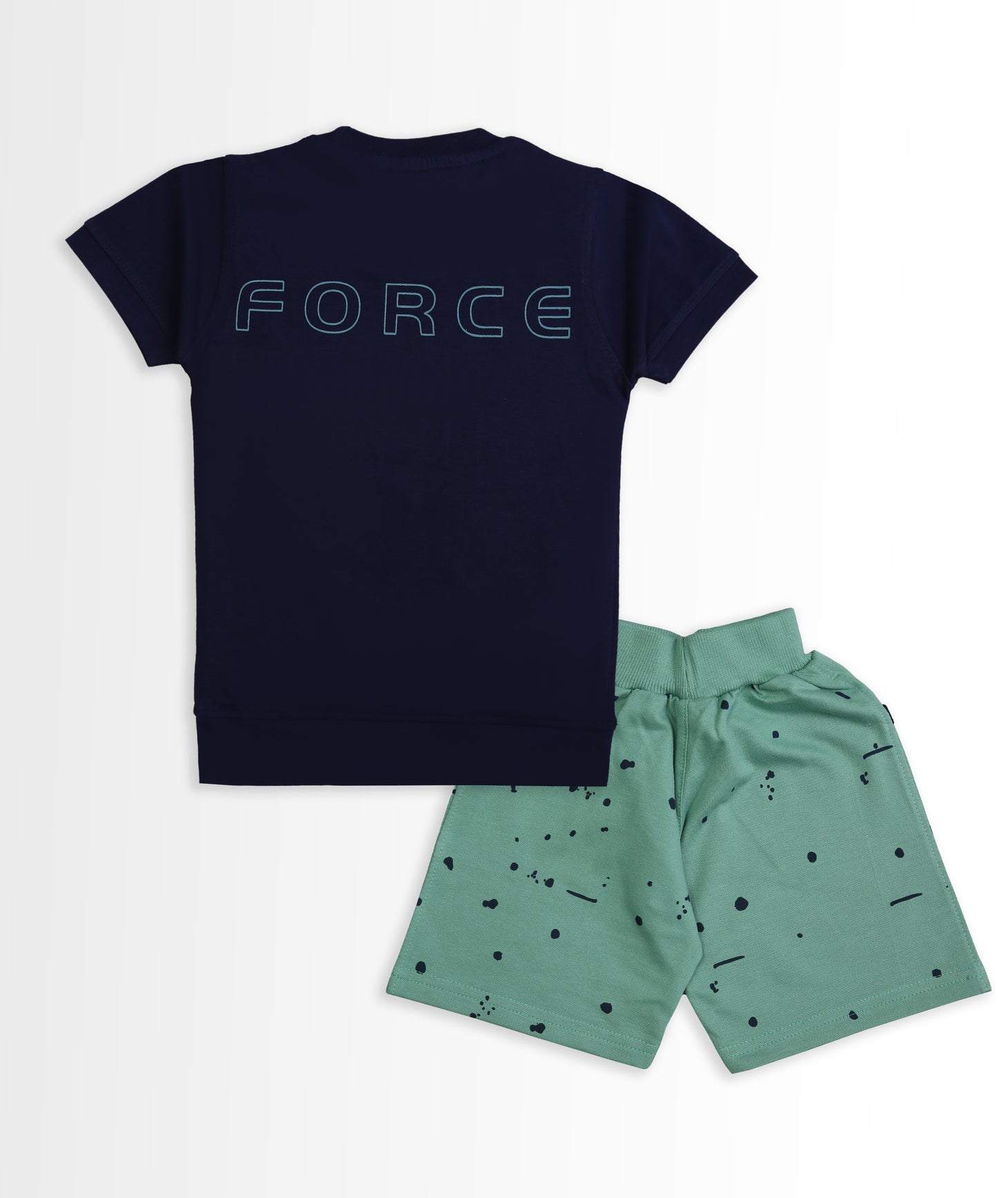Imagination Half Sleeves T-Shirt & Shorts Set | Green