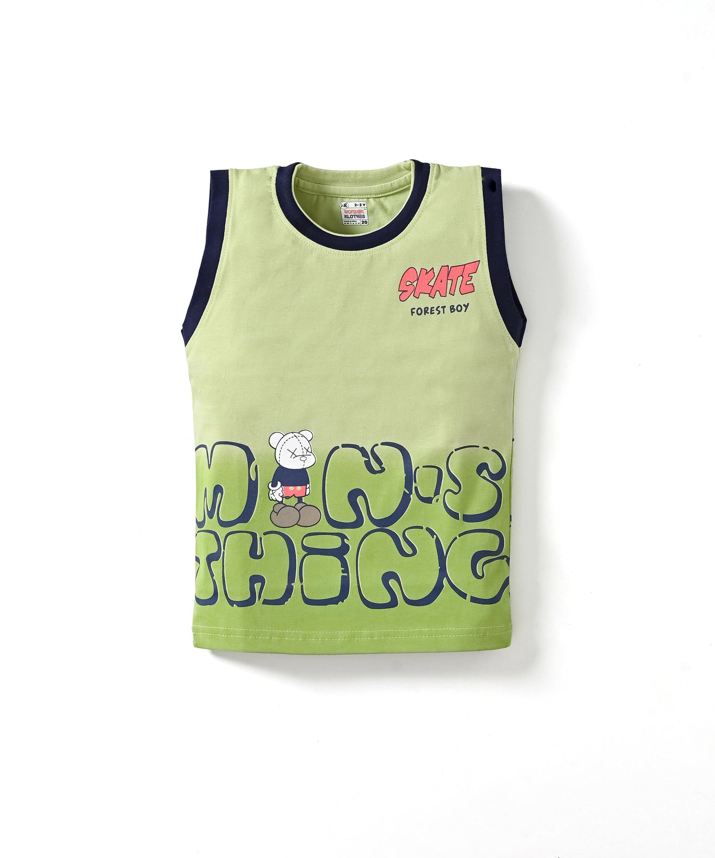 Skate Things Sleeveless T-Shirt & Half Pant Set | Green