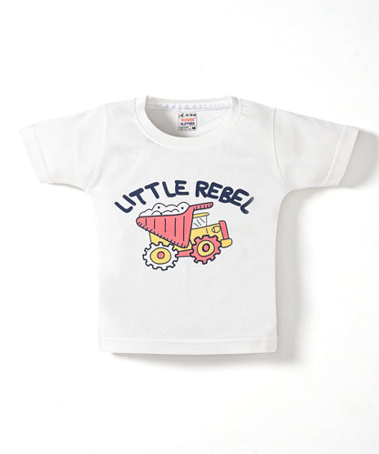 Driving Bear 3-Piece Half Sleeves T-Shirt & Half Pant Set with Sleeveless Jacket | Pink