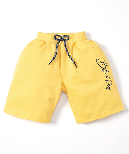 District Half Sleeves T-Shirt & Shorts Set | Yellow