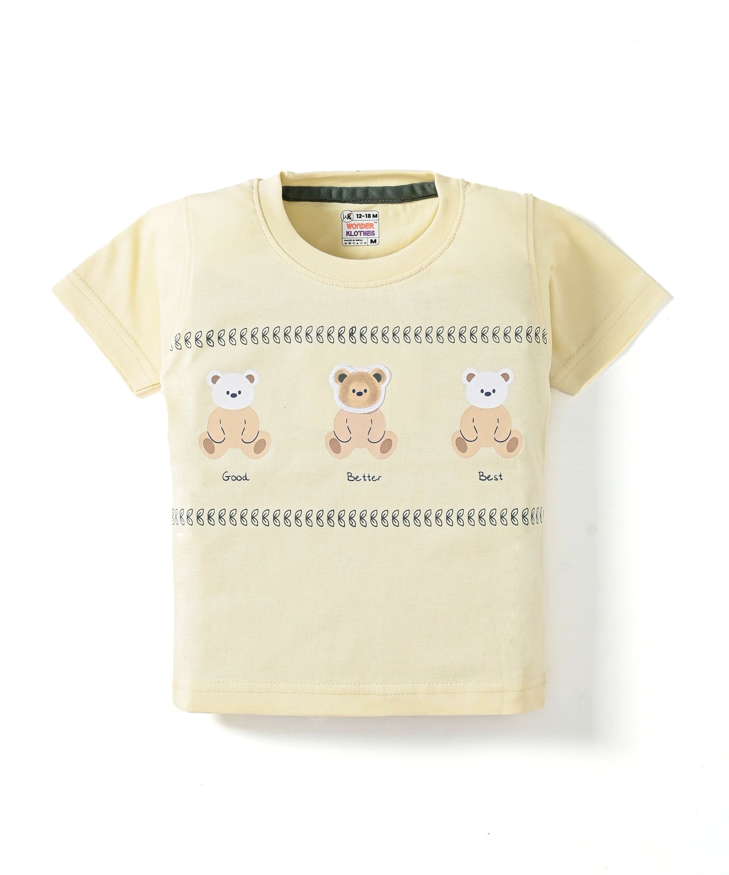 Teddy Trio Half Sleeves T-Shirt & Half Pant Set | Green