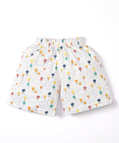 Hot Air Balloon Half Sleeves T-Shirt & Half Pant Set