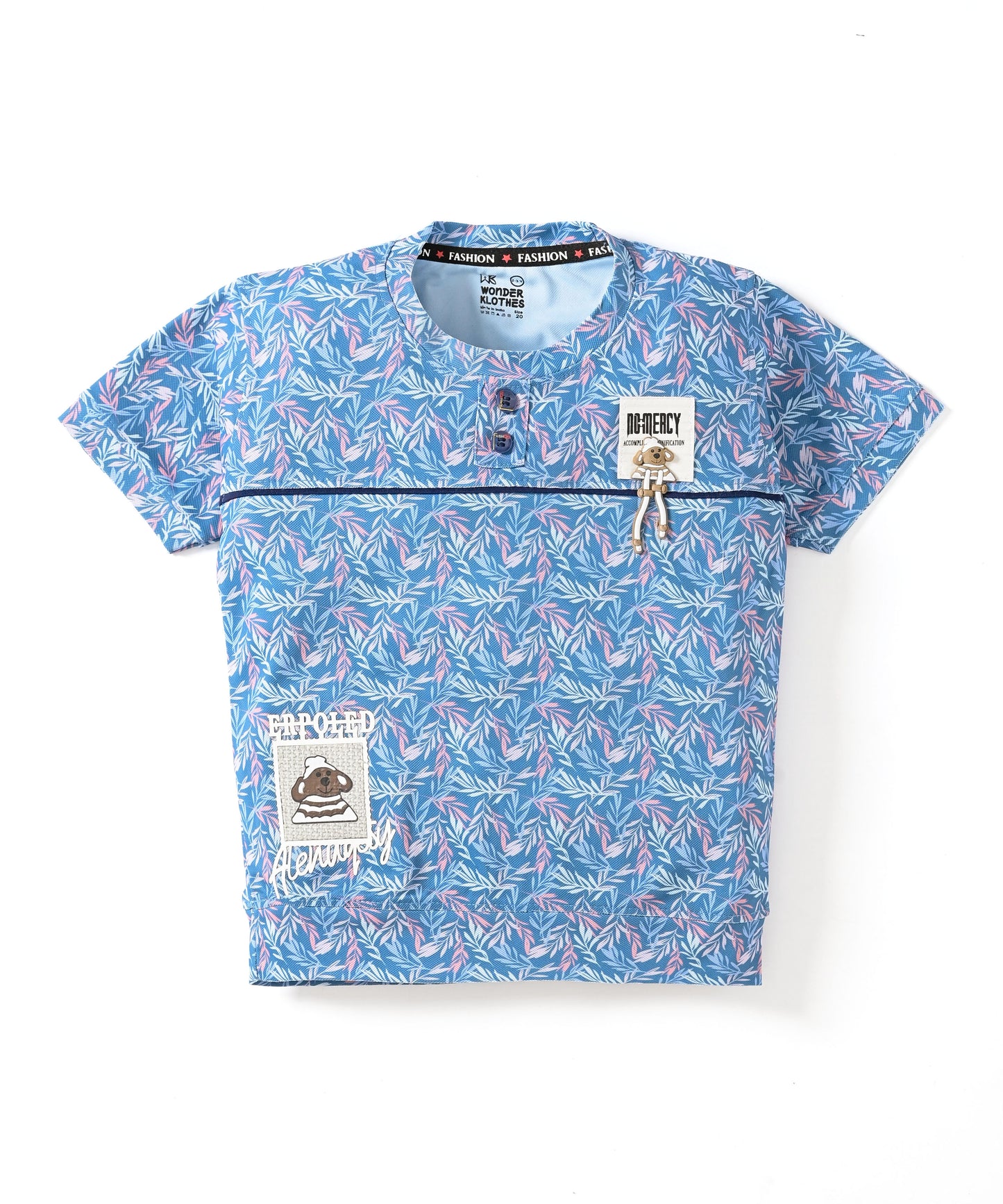 Conflict Half Sleeves T-Shirt & Shorts Set | Blue
