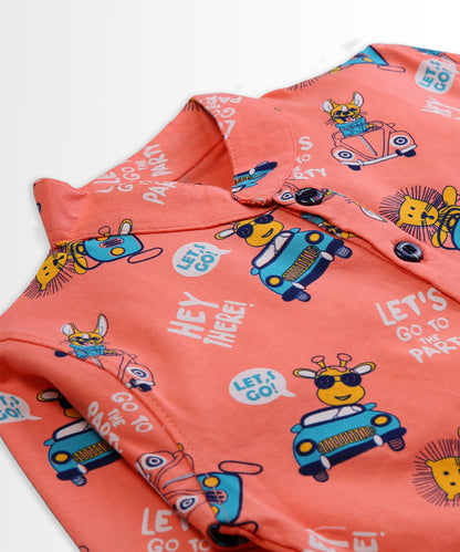 Animal Safari Full Sleeves Kurta Pyjama Set