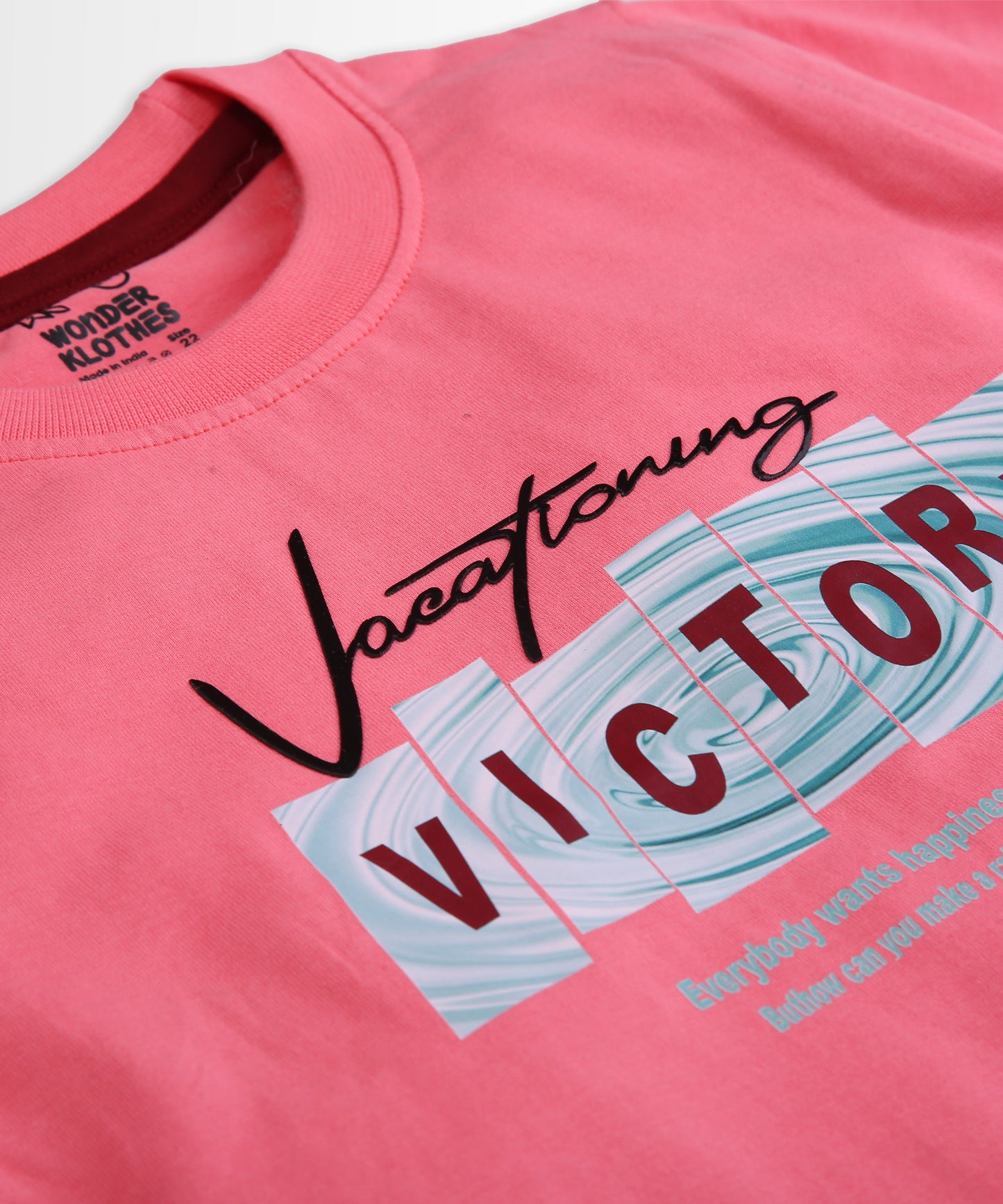 Victory Half Sleeves T-Shirt & Shorts Set | Pink