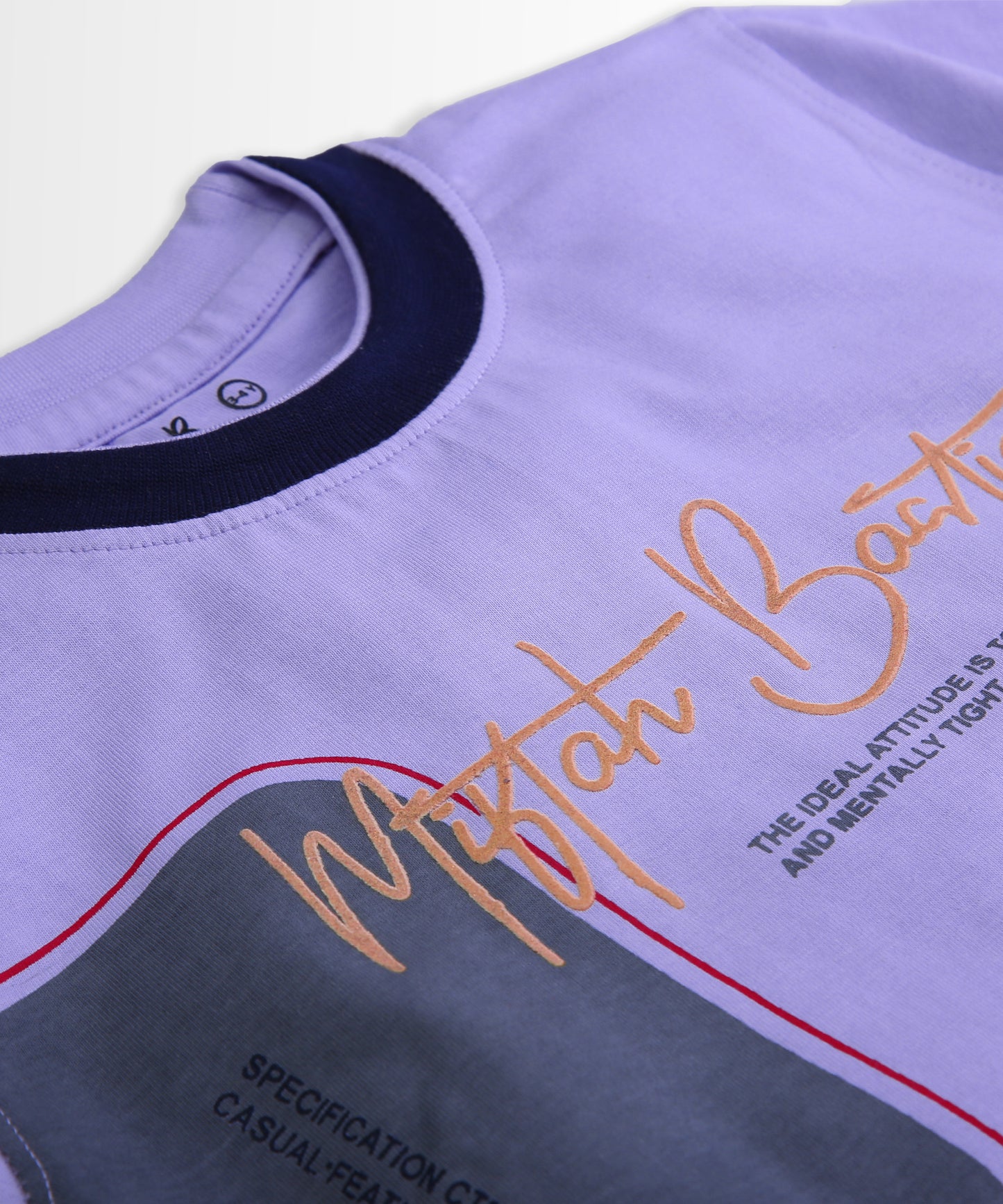 Miftah Half Sleeves T-Shirt & Half Pant Set | Violet