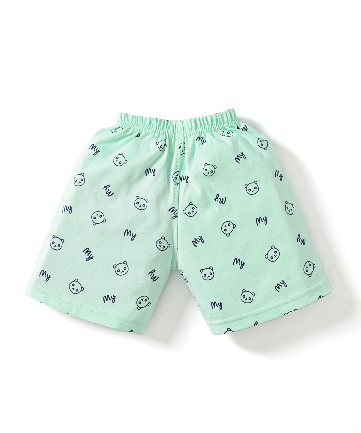 Strong Daddy Sleeveless T-Shirt & Half Pant Set | Green