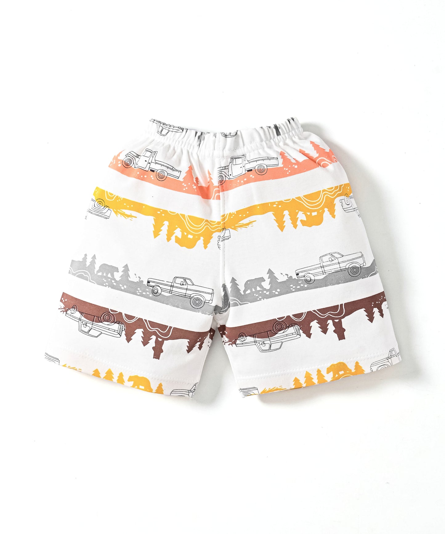 Hot Rod Racer Sleeveless T-Shirt & Half Pant Set | Yellow