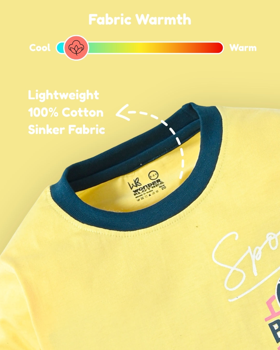 Sports Basket Full Sleeves Back Print T-Shirt and Pyjama Set | Yellow