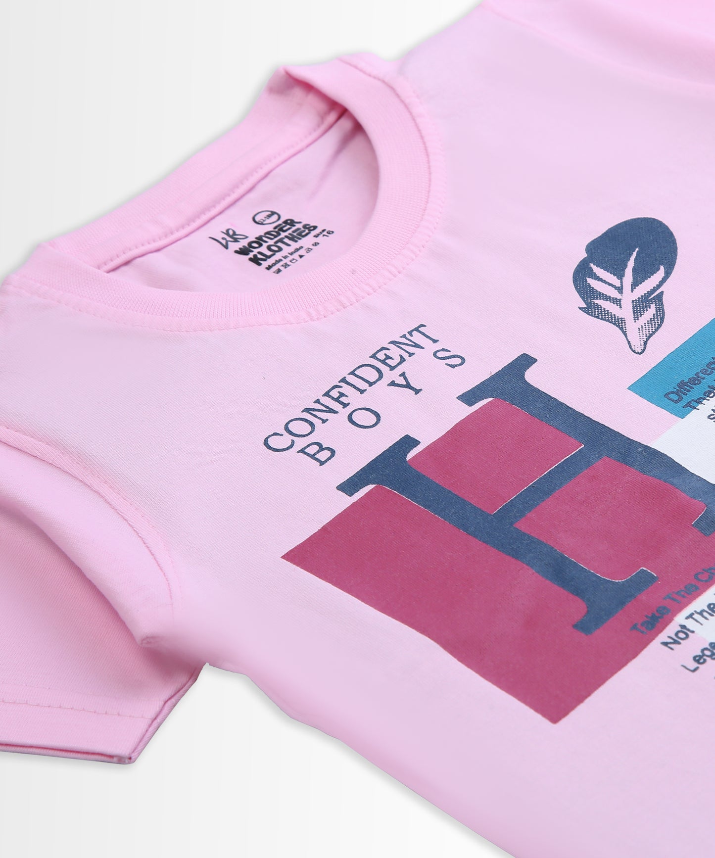 Feather Half Sleeves T-Shirt & Half Pant Set | Pink