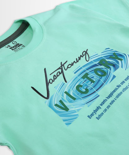 Victory Half Sleeves T-Shirt & Shorts Set | Green