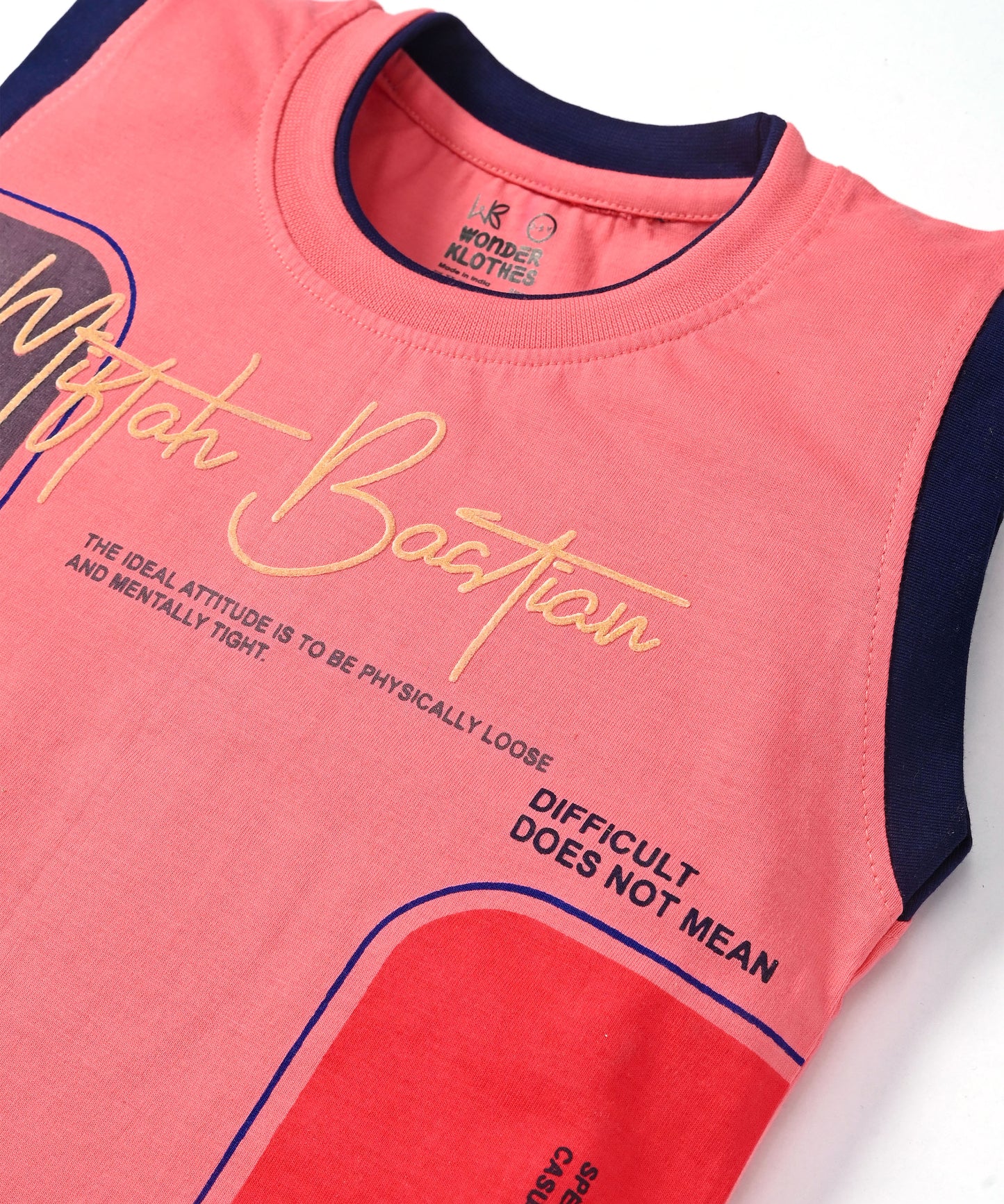 Miftah Sleeveless T-Shirt & Shorts Set | Pink