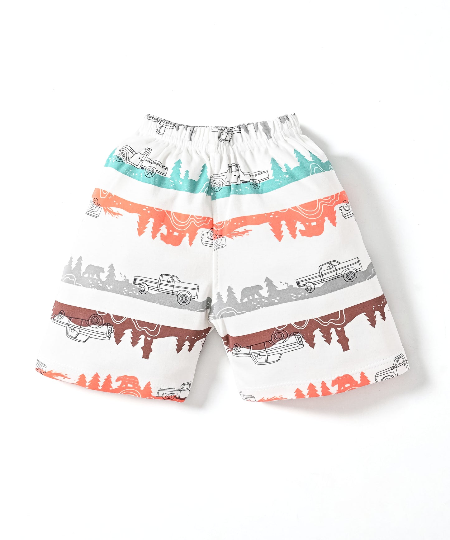 Hot Rod Racer Sleeveless T-Shirt & Half Pant Set | Orange