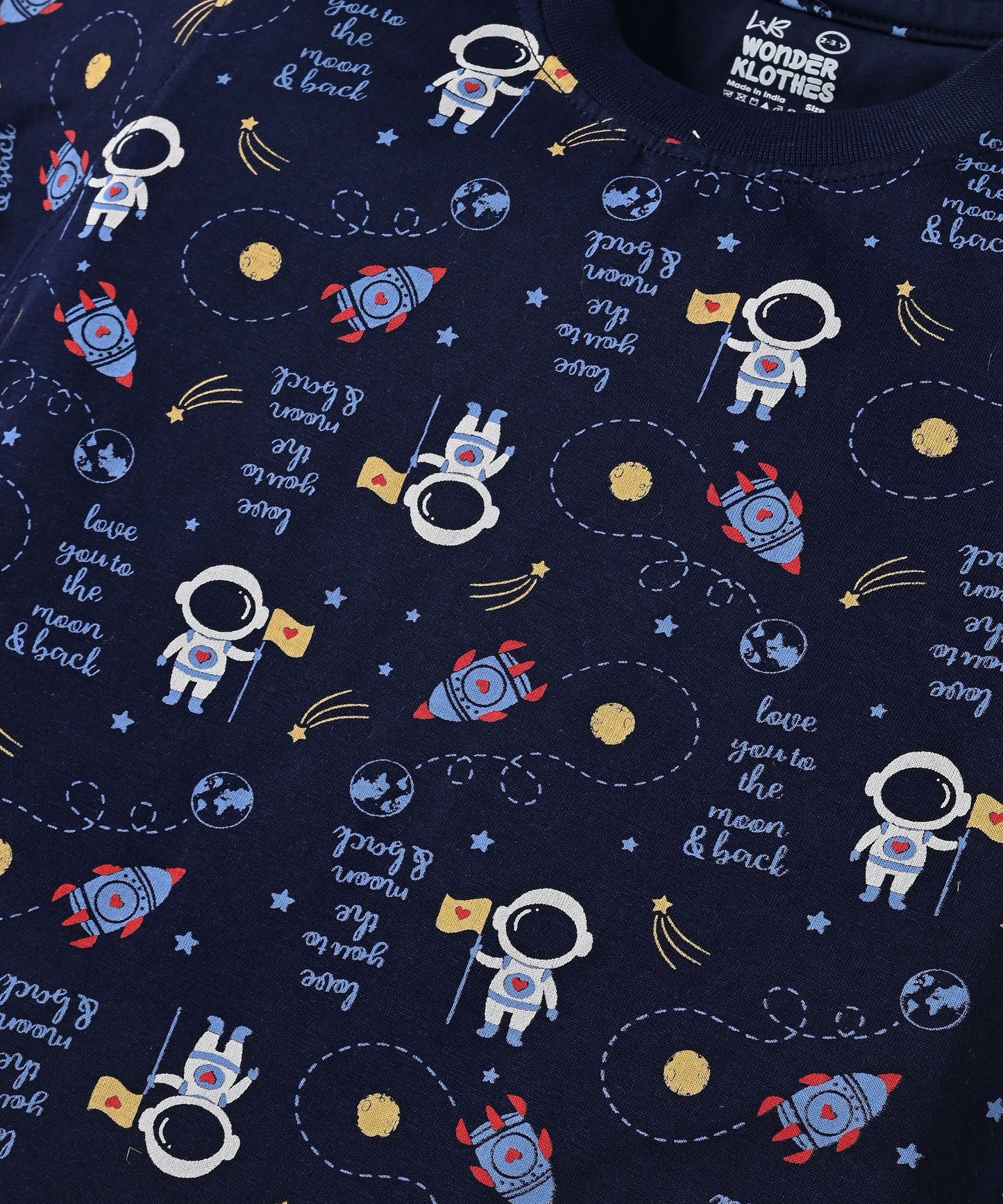 Surfing Beach and Moon Space Half Sleeves T-Shirt & Half Pant Set | Pack of 2