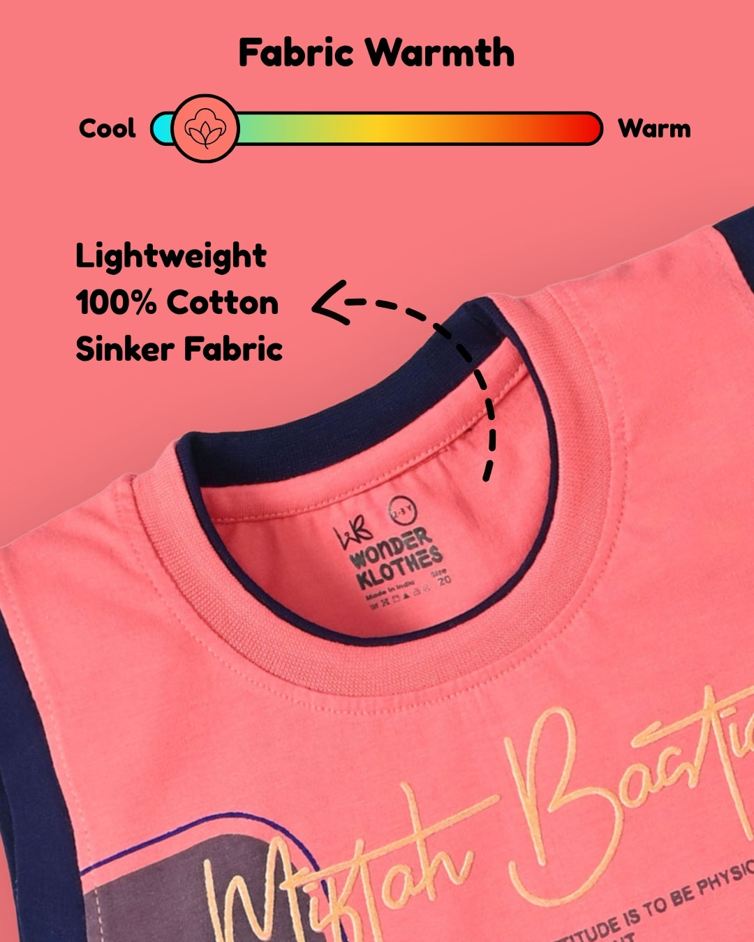 Miftah Sleeveless T-Shirt & Shorts Set | Pink