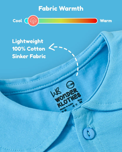 Mummy’s Cutie Half Sleeves Frock & Bloomer Pant Set | Blue