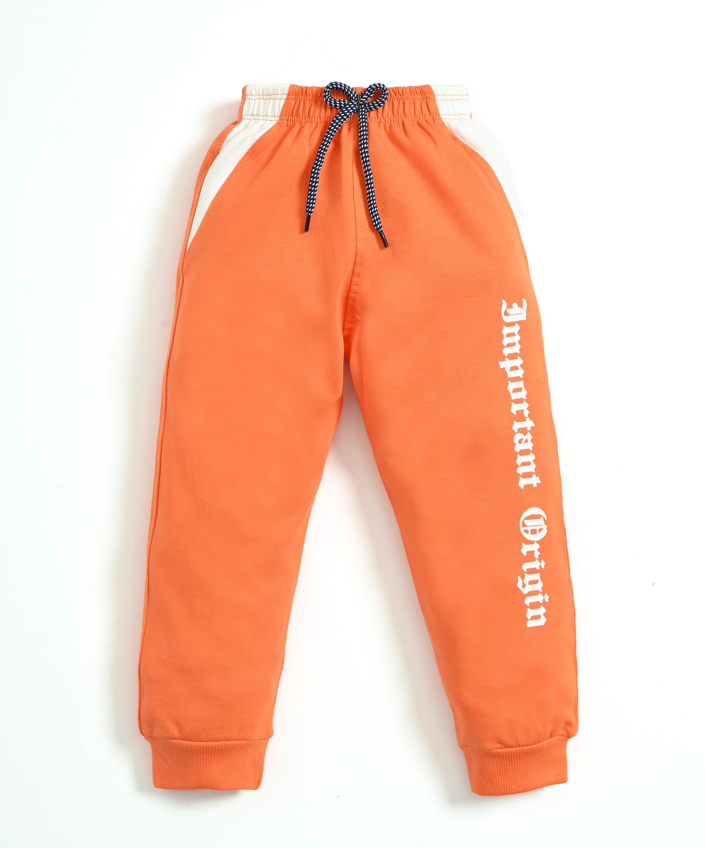 Never Origin Raglan Full Sleeves Sweatshirt & Joggers Set | Orange